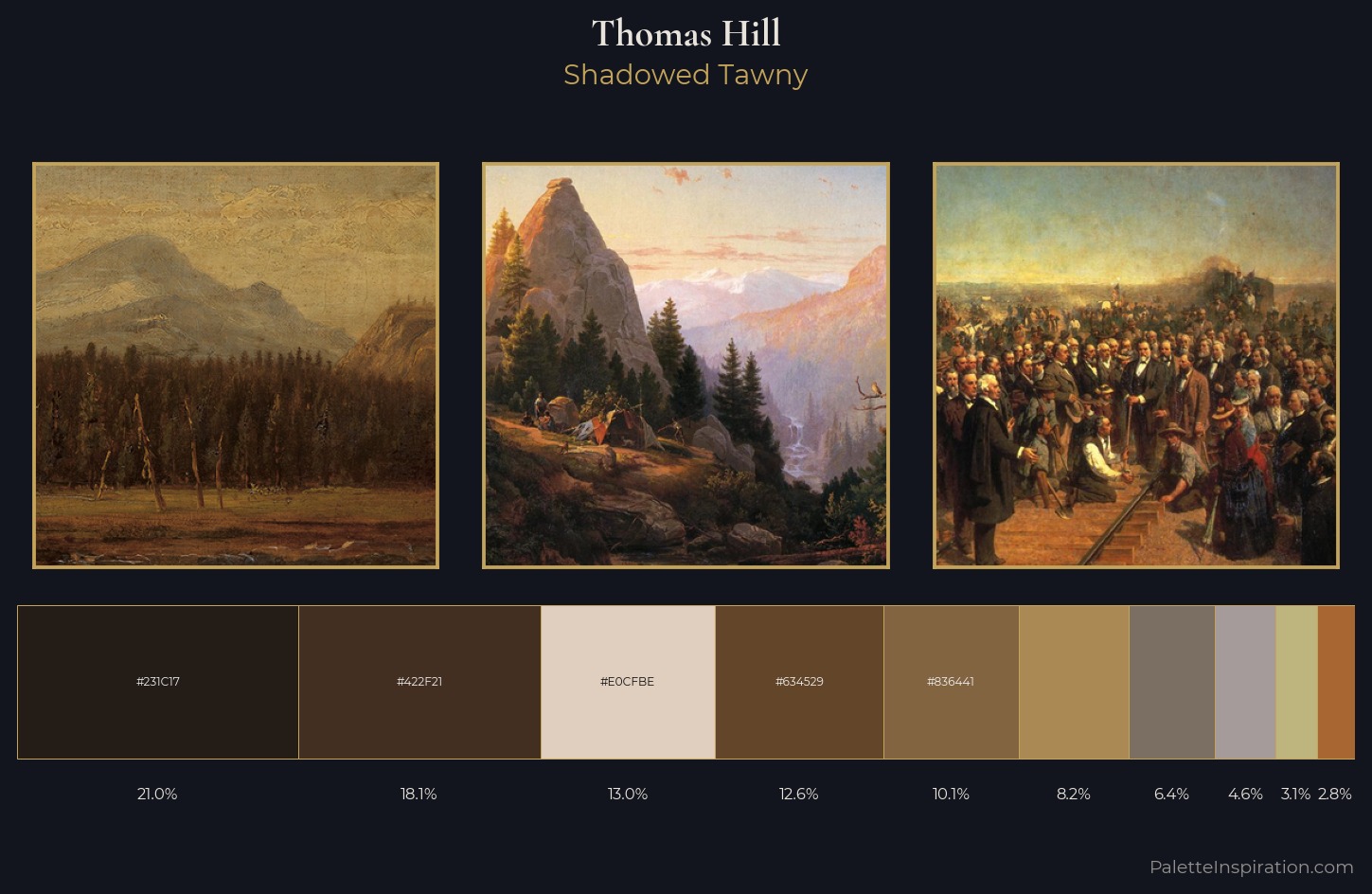Thomas Hill Palette 8 — Shadowed Tawny