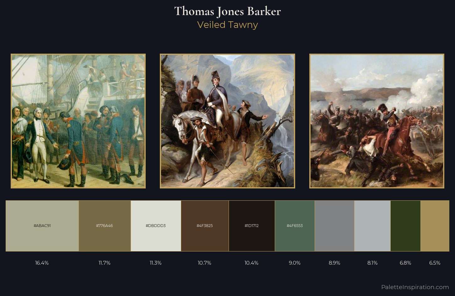 Thomas Jones Barker Palette 3 — Veiled Tawny