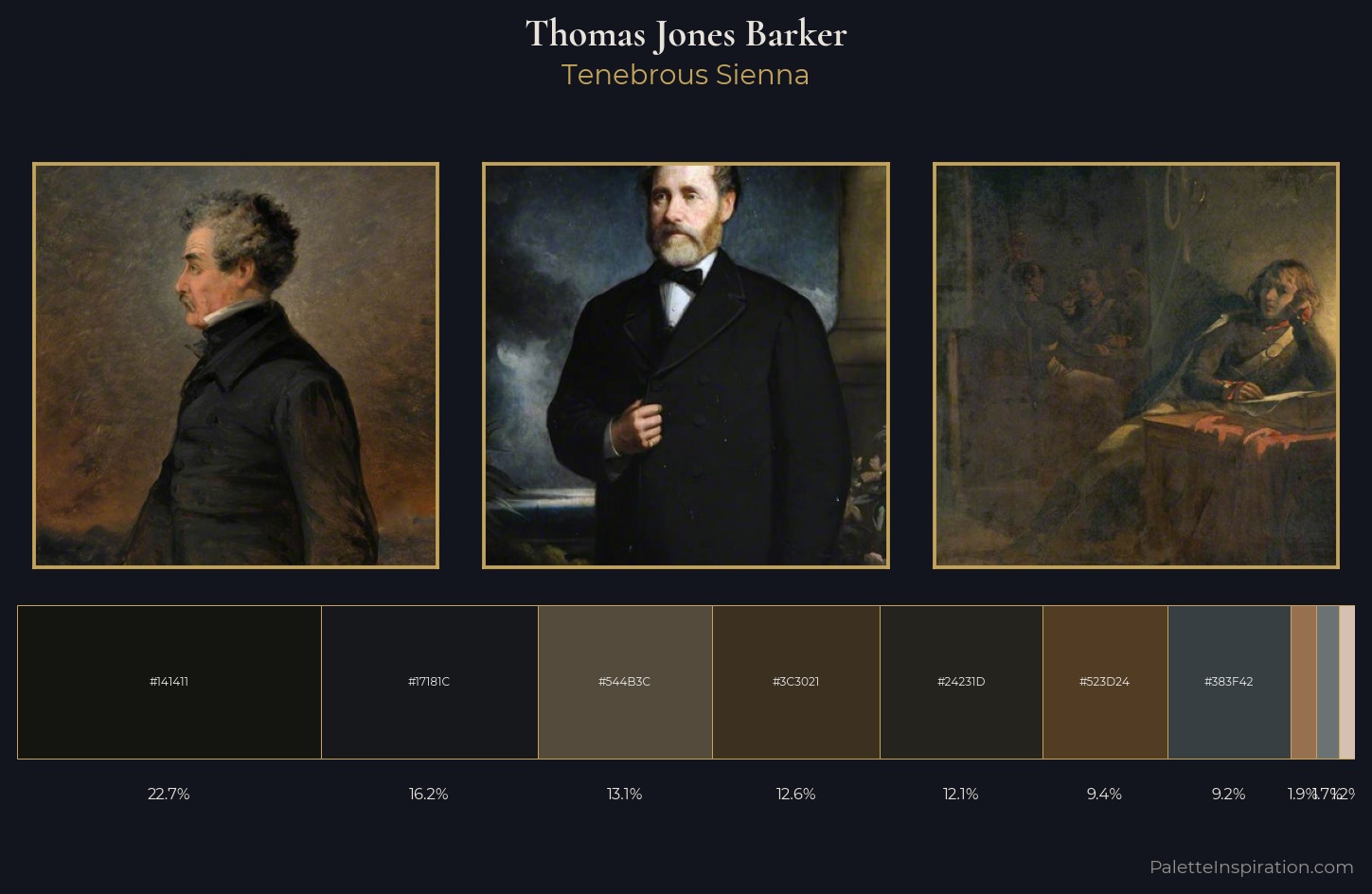 Thomas Jones Barker Palette 8 — Tenebrous Sienna