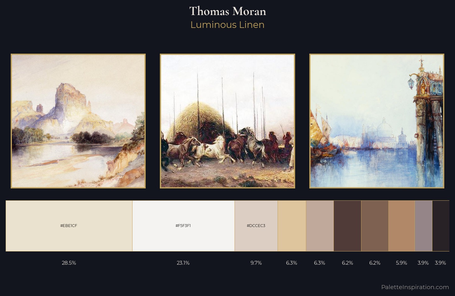Thomas Moran Palette 2 — Luminous Linen