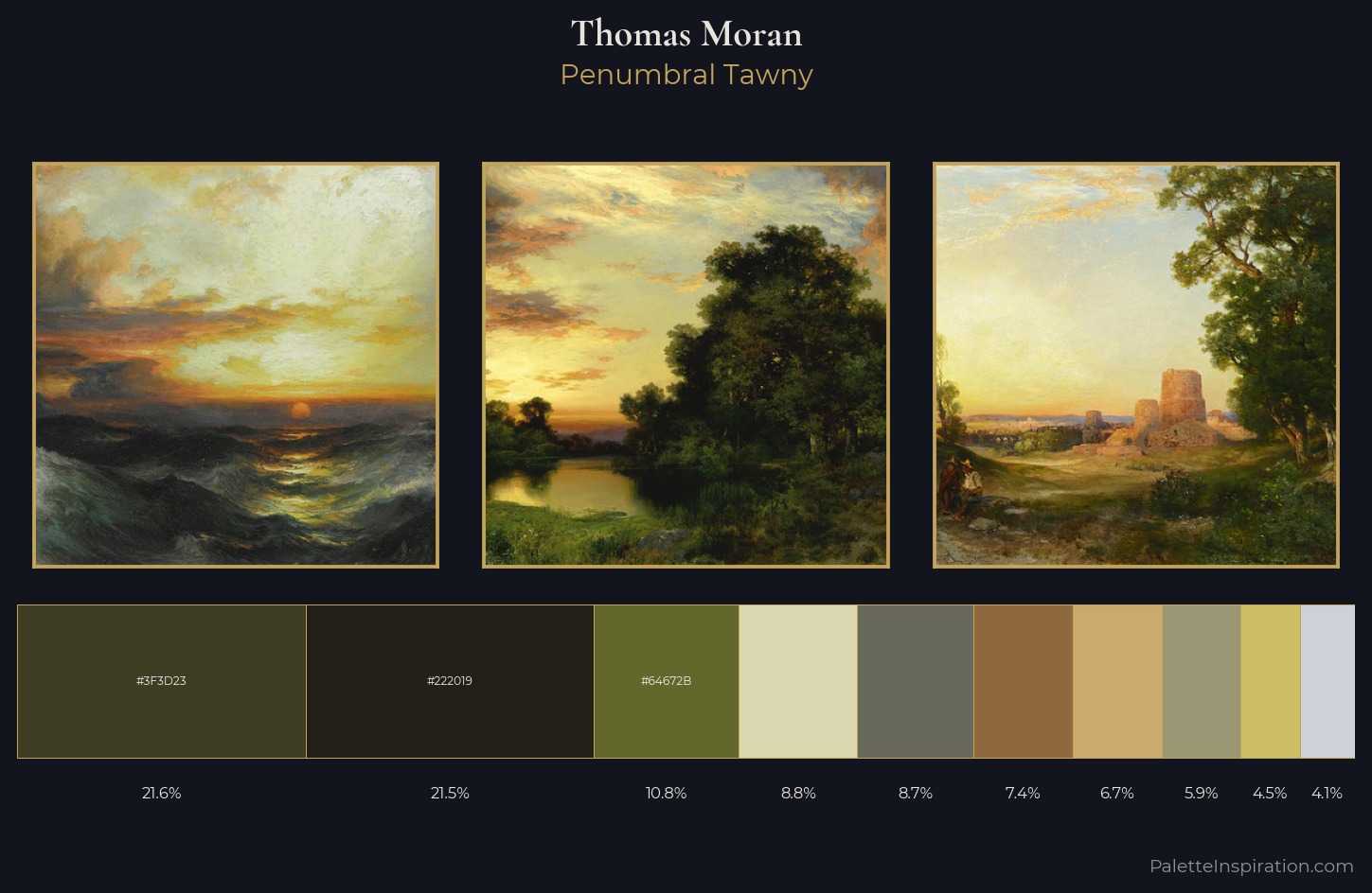 Thomas Moran Palette 6 — Penumbral Tawny