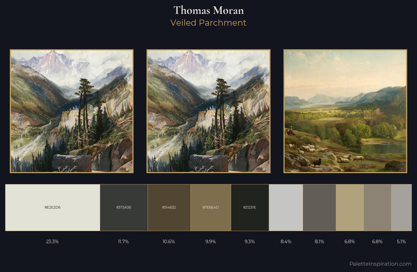 Thomas Moran Palette 10 — Veiled Parchment