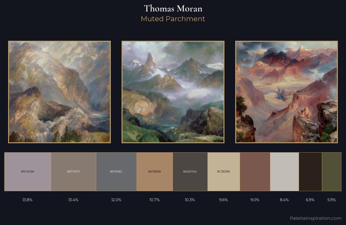 Thomas Moran Palette 14 — Muted Parchment