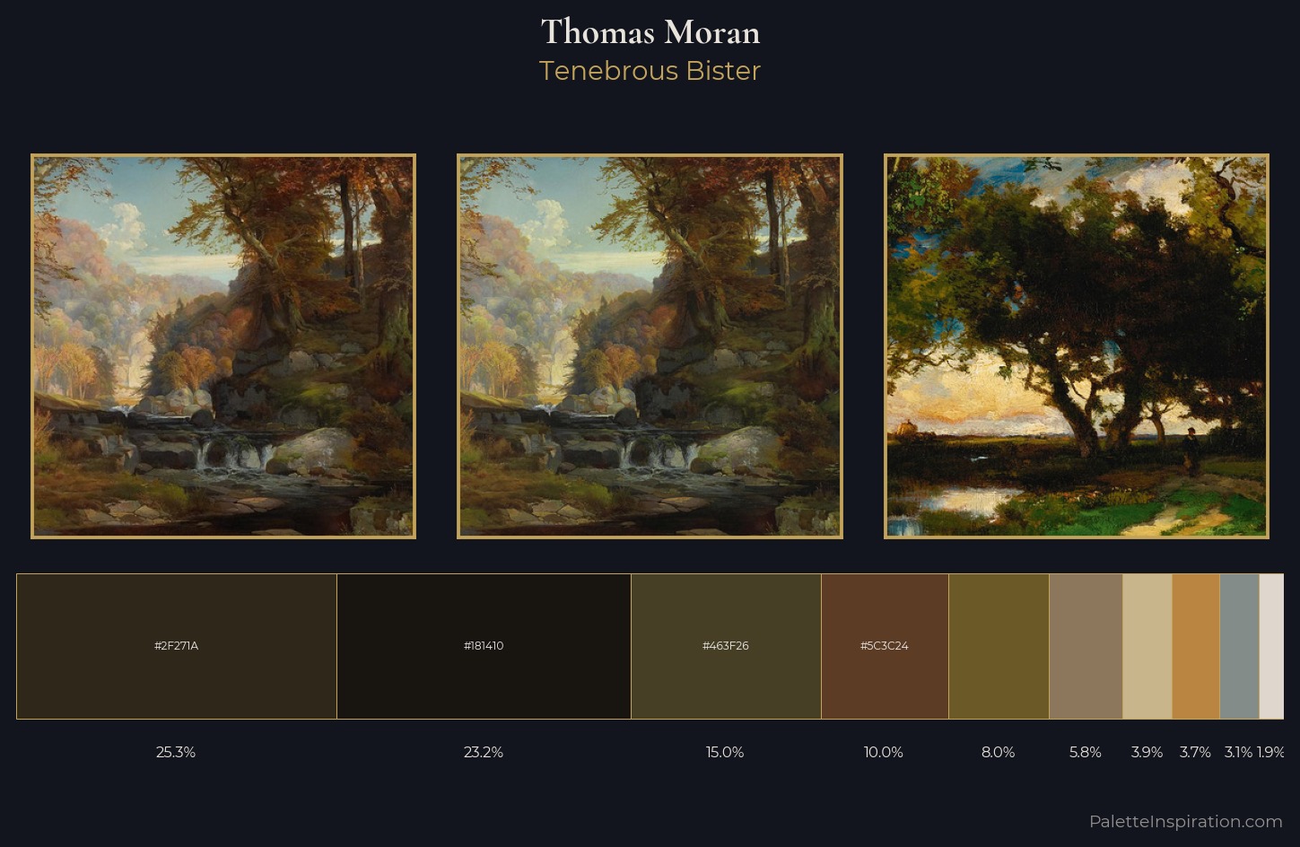 Thomas Moran Palette 16 — Tenebrous Bister