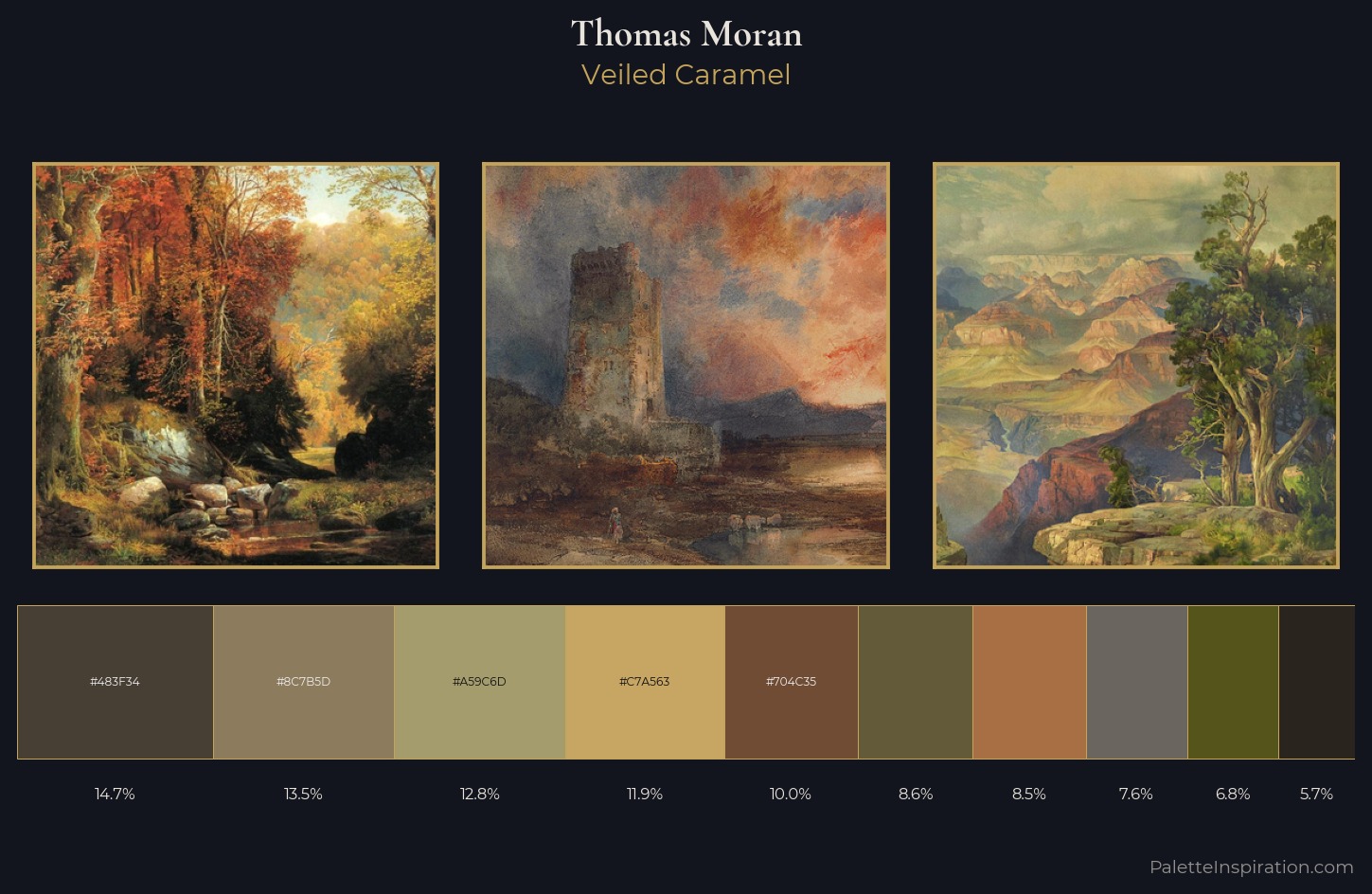 Thomas Moran Palette 17 — Veiled Caramel