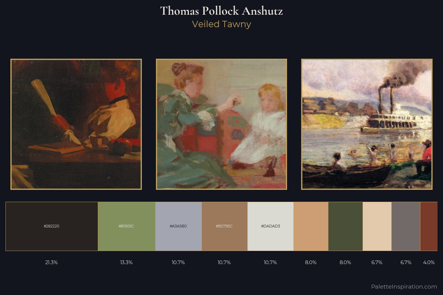 Thomas Pollock Anshutz Master Palette — Veiled Tawny