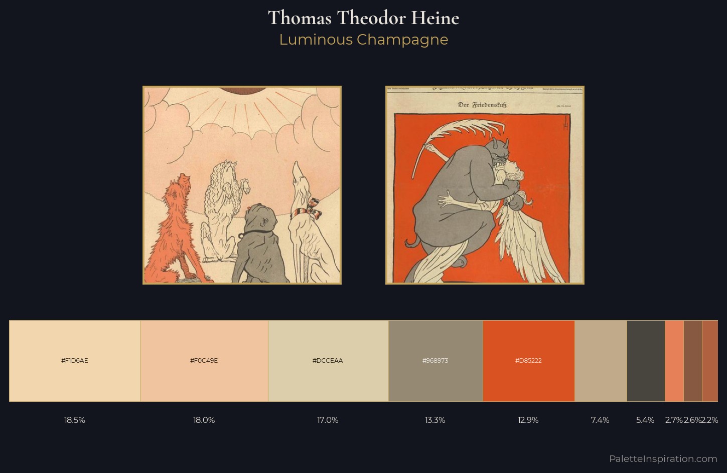 Thomas Theodor Heine Palette 1 — Luminous Champagne
