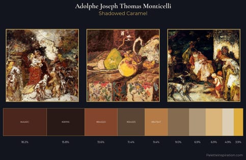Adolphe Joseph Thomas Monticelli Palette 1 - Shadowed Caramel