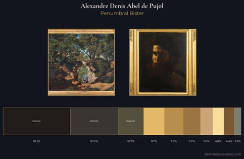 Alexandre Denis Abel de Pujol Palette 1 - Penumbral Bister