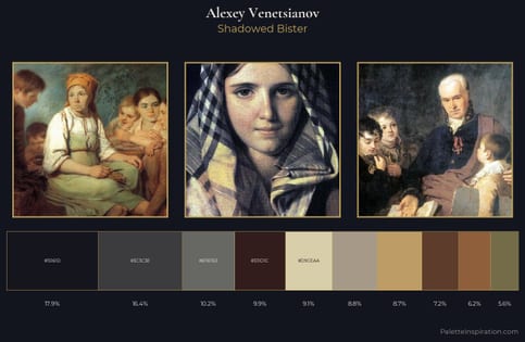 Alexey Venetsianov Palette 8 - Shadowed Bister