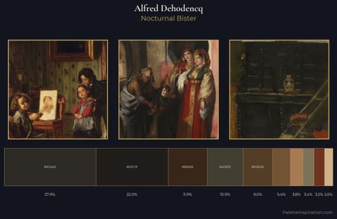 Alfred Dehodencq Palette 10 - Nocturnal Bister