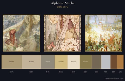 Alphonse Mucha Palette 3 - Soft Ecru