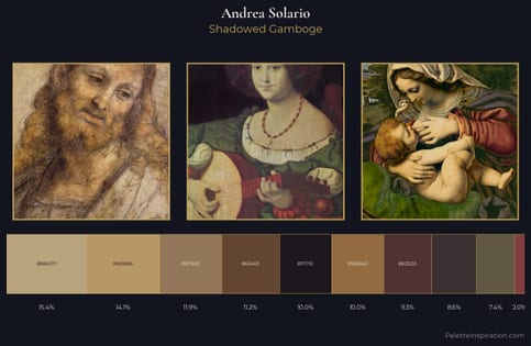 Andrea Solario Palette 4 - Shadowed Gamboge