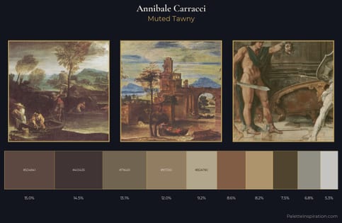 Annibale Carracci Palette 5 - Muted Tawny