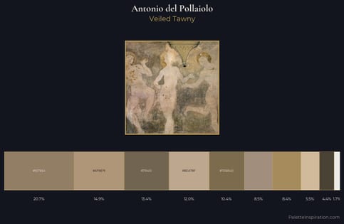 Antonio del Pollaiolo Palette 1 - Veiled Tawny