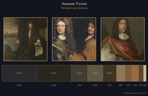Antonio Verrio Palette 4 - Tenebrous Sienna