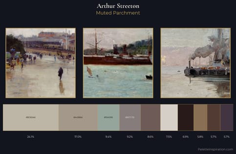 Arthur Streeton Palette 5