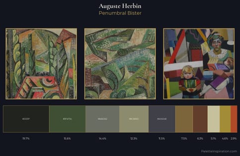 Auguste Herbin Palette 7 - Penumbral Bister