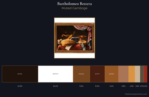 Bartholomeo Bettera Palette 1 - Muted Gamboge