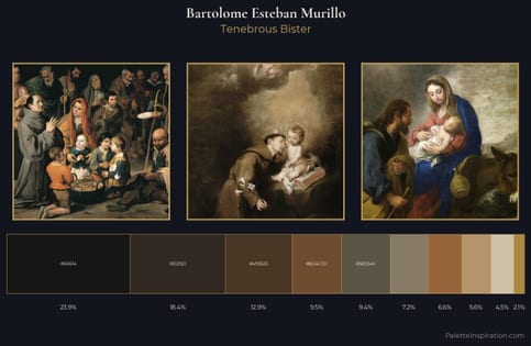 Bartolome Esteban Murillo Palette 8 - Tenebrous Bister