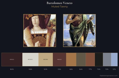 Bartolomeo Veneto Palette 3 - Muted Tawny