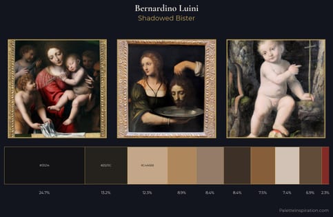 Bernardino Luini Palette 5 - Shadowed Bister