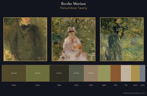 Berthe Morisot Palette 13 - Penumbral Tawny
