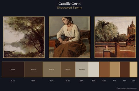 Camille Corot Palette 16 - Shadowed Tawny