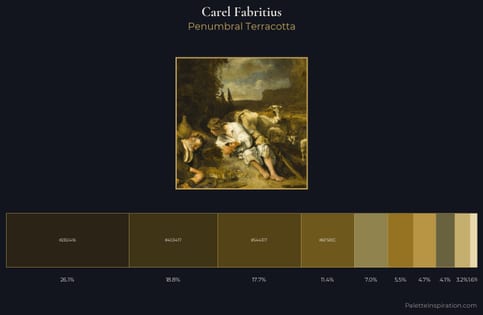 Carel Fabritius Palette 2 - Penumbral Terracotta