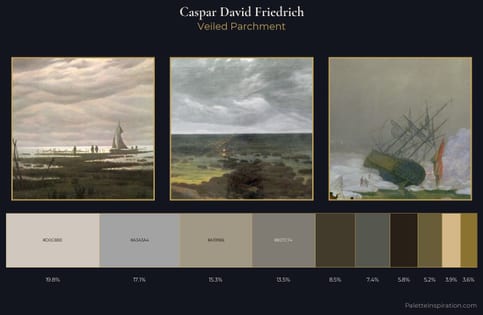 Caspar David Friedrich Palette 5 - Veiled Parchment