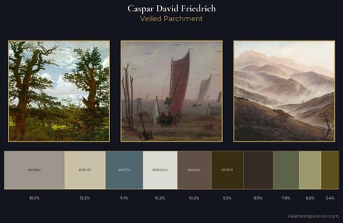 Caspar David Friedrich Palette 7 - Veiled Parchment