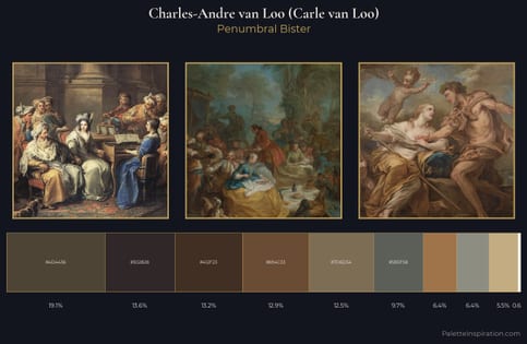 Charles-Andre van Loo (Carle van Loo) Palette 2 - Penumbral Bister