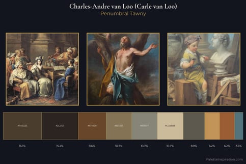 Charles-Andre van Loo (Carle van Loo) Master Palette - Penumbral Tawny