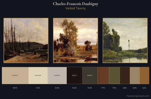 Charles-Francois Daubigny Palette 7 - Veiled Tawny