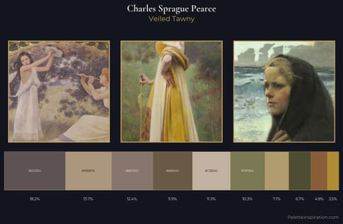 Charles Sprague Pearce Palette 3 - Veiled Tawny