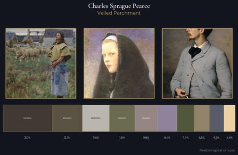 Charles Sprague Pearce Palette 4 - Veiled Parchment