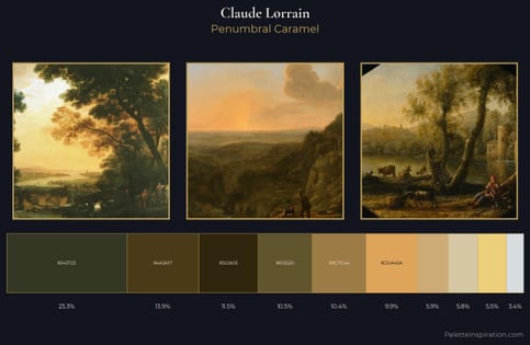 Claude Lorrain Palette 2 - Penumbral Caramel