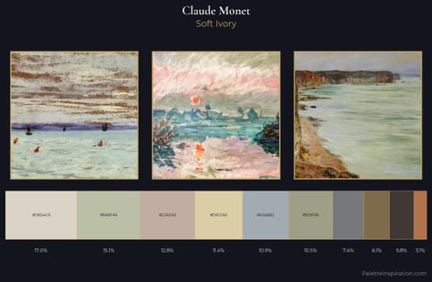 Claude Monet Palette 2 - Soft Ivory