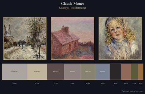 Claude Monet Palette 25 - Muted Parchment