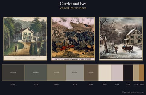 Currier and Ives Palette 9 - Veiled Parchment