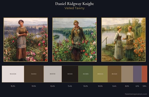 Daniel Ridgway Knight Palette 5 - Veiled Tawny