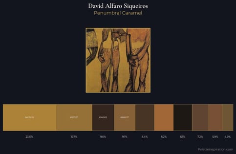 David Alfaro Siqueiros Palette 3 - Penumbral Caramel