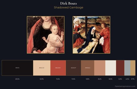 Dirk Bouts Palette 3 - Shadowed Gamboge