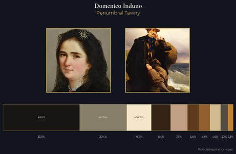 Domenico Induno Palette 4 - Penumbral Tawny