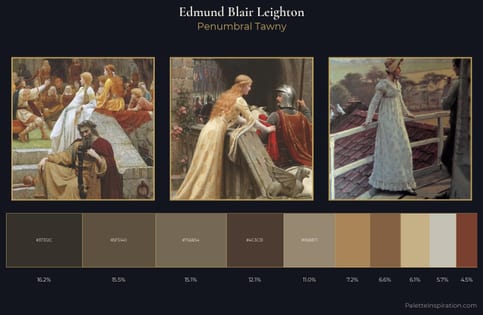 Edmund Blair Leighton Palette 4 - Penumbral Tawny