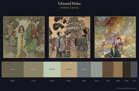 Edmund Dulac Palette 5 - Veiled Tawny