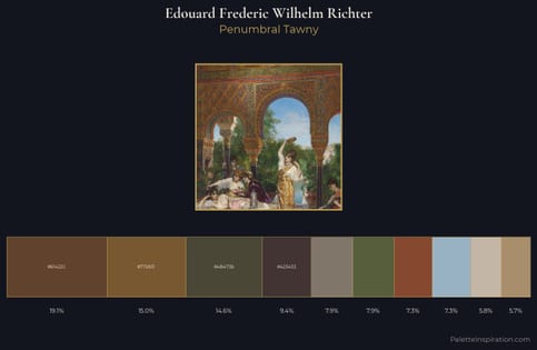 Edouard Frederic Wilhelm Richter Palette 1 - Penumbral Tawny