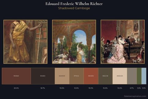 Edouard Frederic Wilhelm Richter Master Palette - Shadowed Gamboge