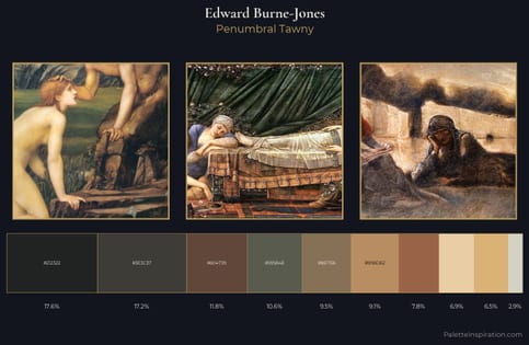 Edward Burne-Jones Palette 5 - Penumbral Tawny