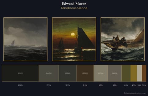 Edward Moran Palette 8 - Tenebrous Sienna